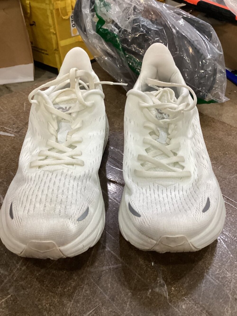 HOKA Clifton 8 White Running Shoes – Lightweight Cushioned Sneakers